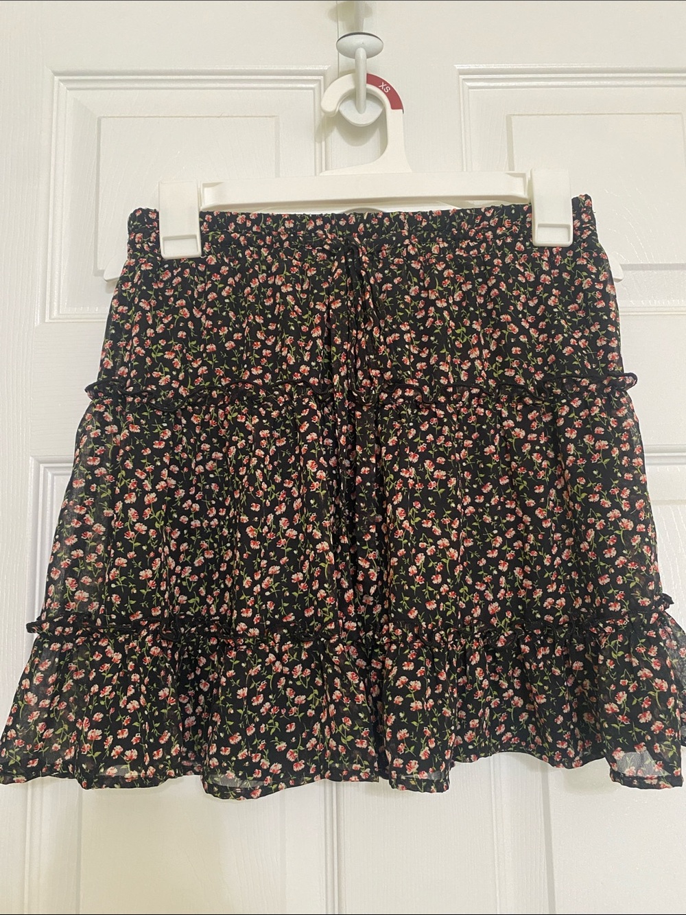 Floral Rose Mini Skirt